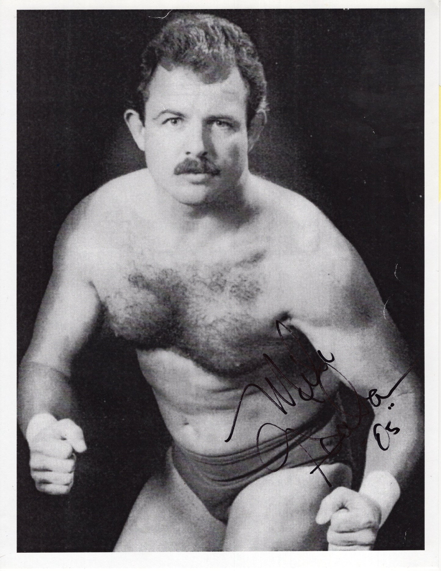 Mike Graham Florida WWF AWA NWA  8.5x11 photo signed autographed