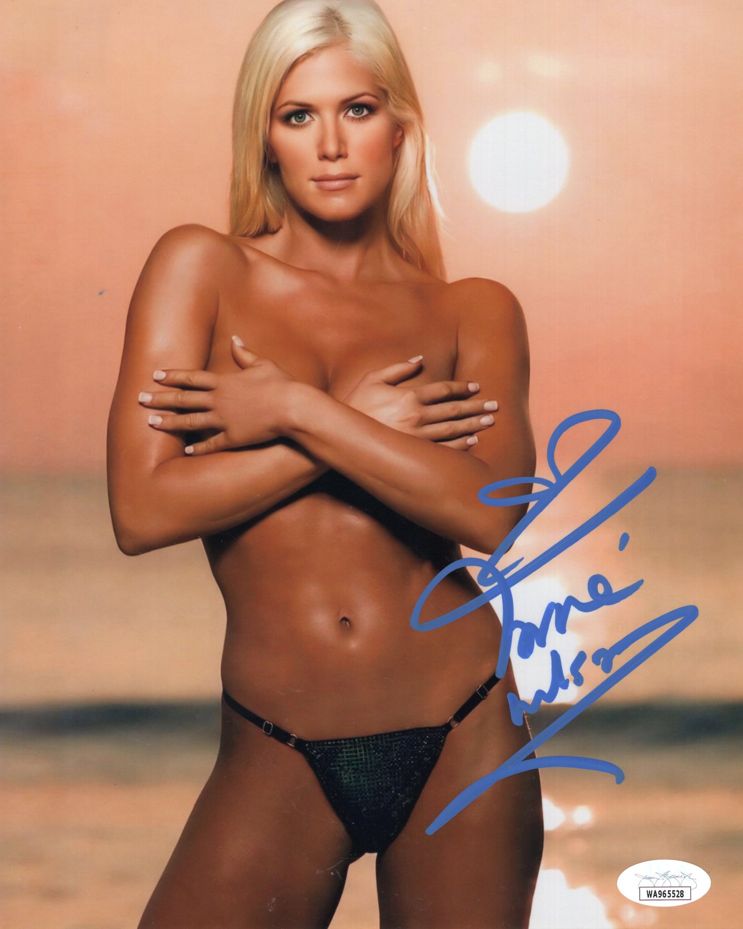 Torrie Wilson (Metallic 8x10) WWF WWE SEXY JSA photo signed auto autographed