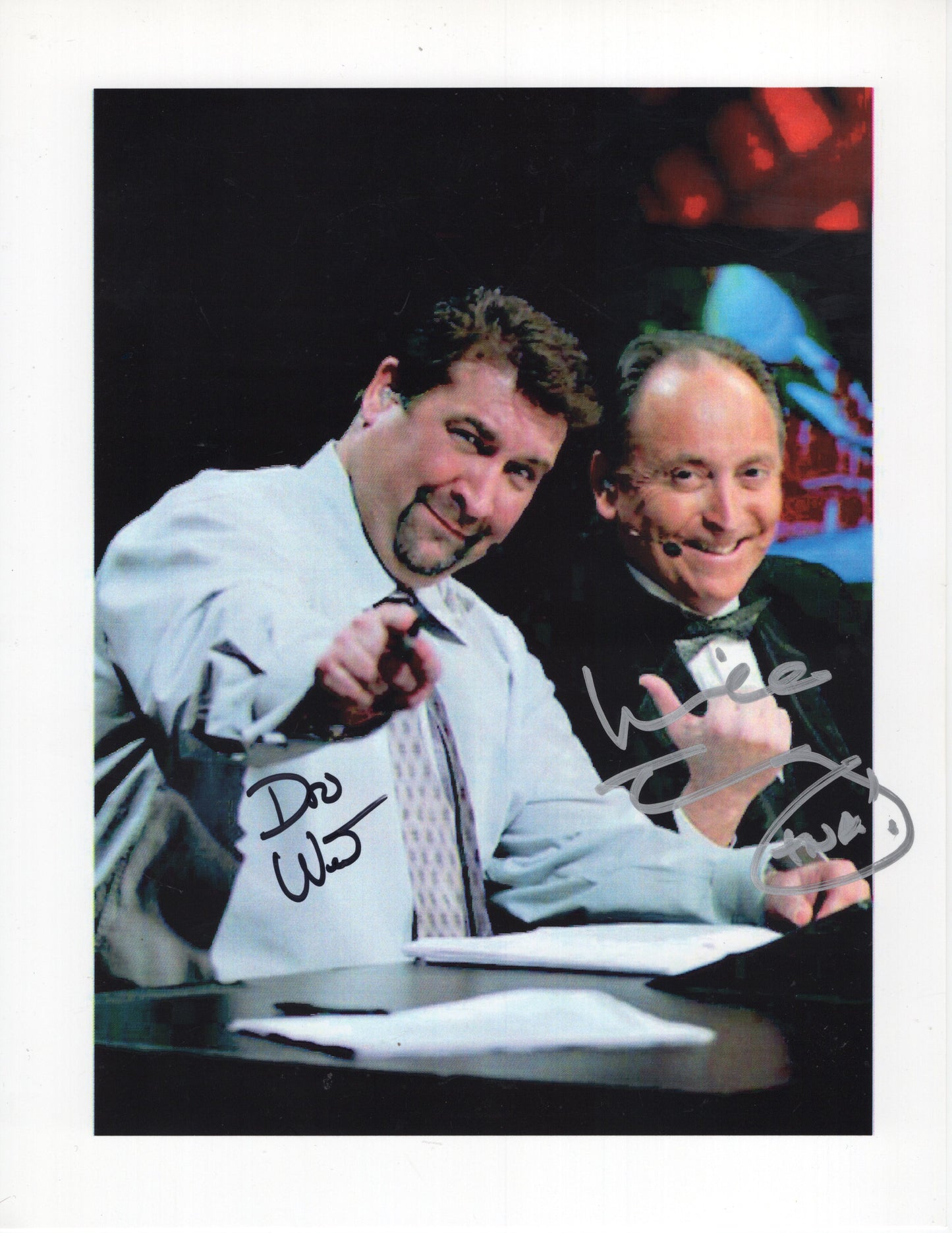 Mike Tenay Don West TNA Total Nonstop Action 8.5x11 photo signed autographed