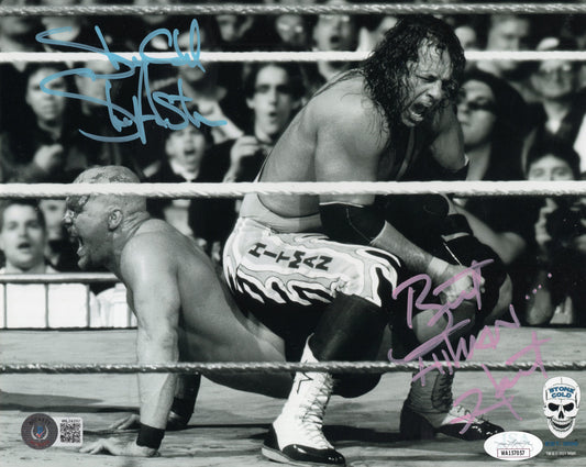 Stone Cold Steve Austin Bret Hart JSA Beckett COA 8x10 WWE photo signed autographed