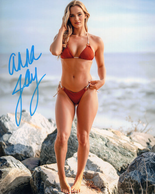Anna Jay signed (metallic 8x10) photo AEW auto autographed