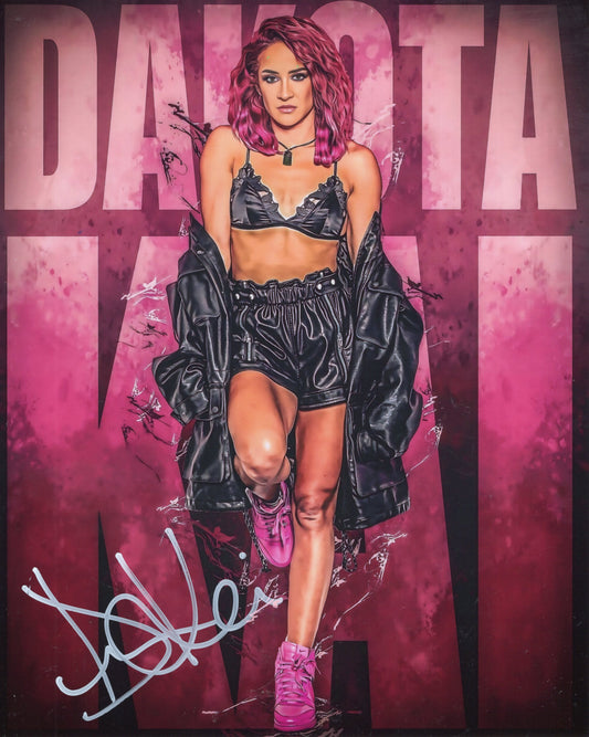Dakota Kai (Metallic 8x10) WWE SEXY photo signed auto autographed