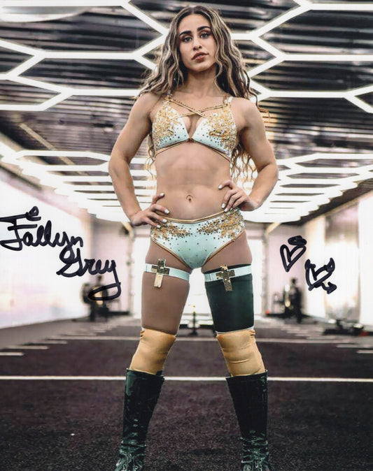 Fallyn Grey (8x10 photo) inscried NXT WWE signed auto autograph AEW