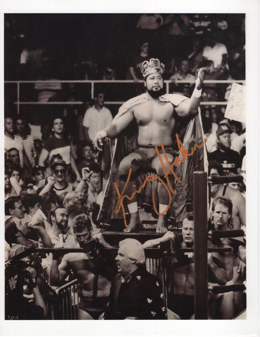King Haku WCW WWF 8.5x11 photo signed autographed
