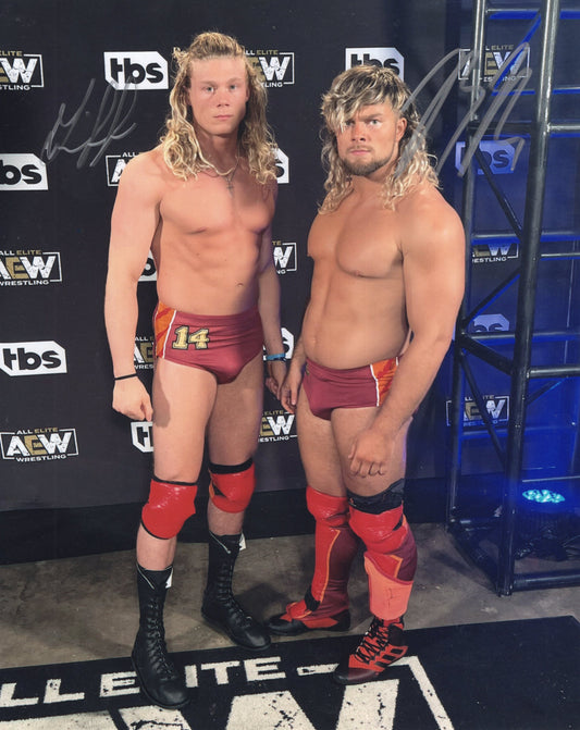 Brian Pillman Jr Griff Garrison  8x10 photo signed auto autographed AEW WWE NXT