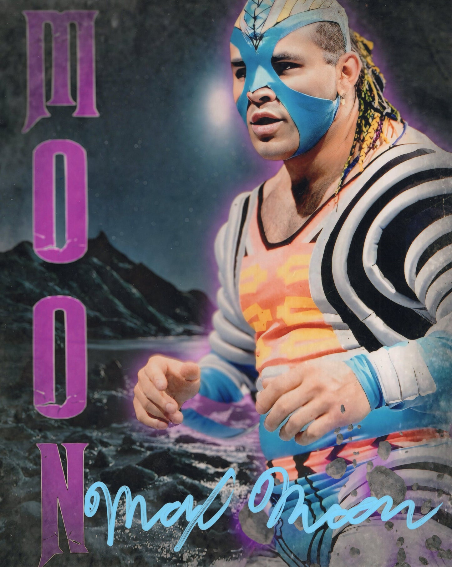 Max Moon WWF (Konan) (8x10) photo signed auto autographed