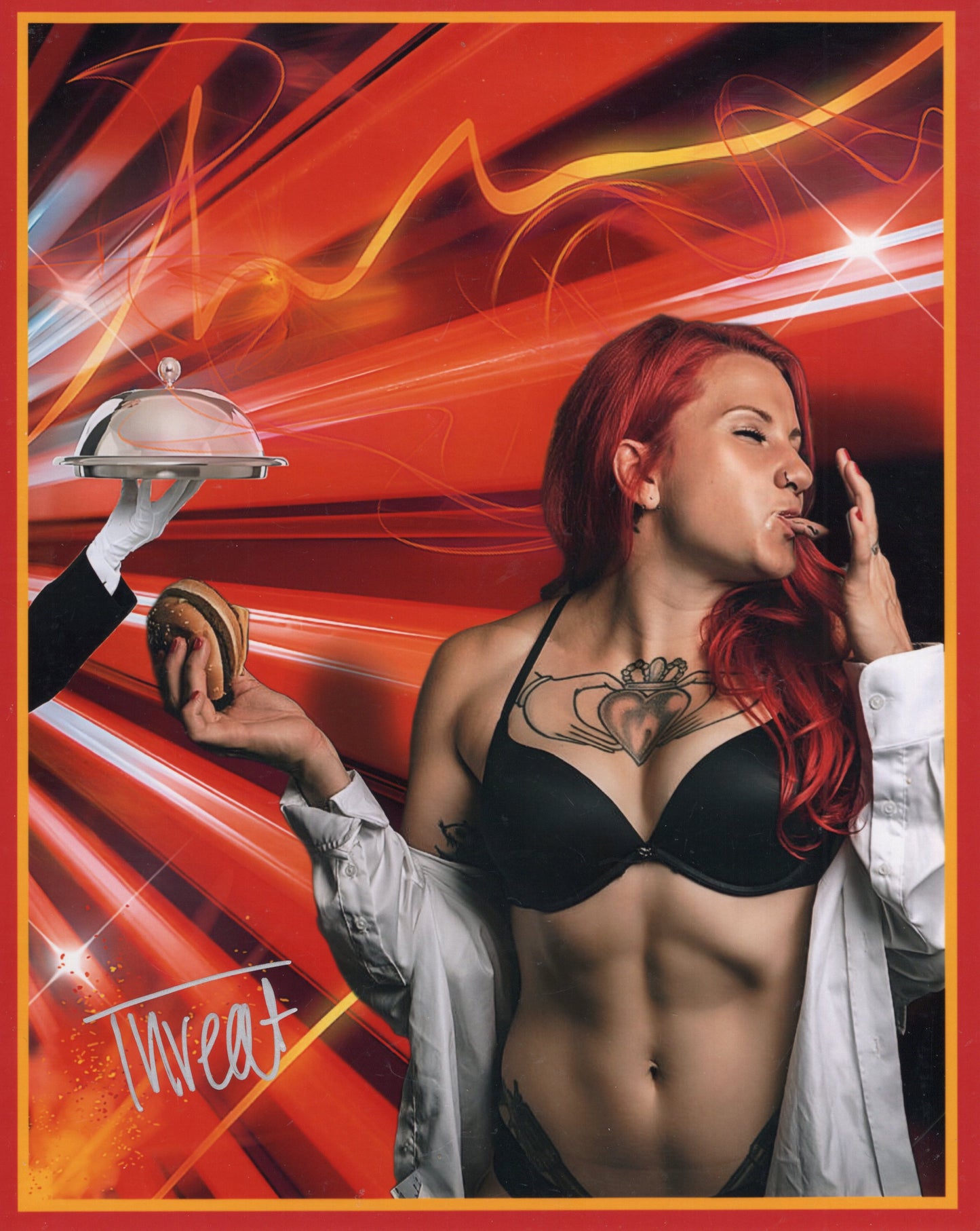 Angelica Threat TNA (metallic 8x10) photo signed auto autographed
