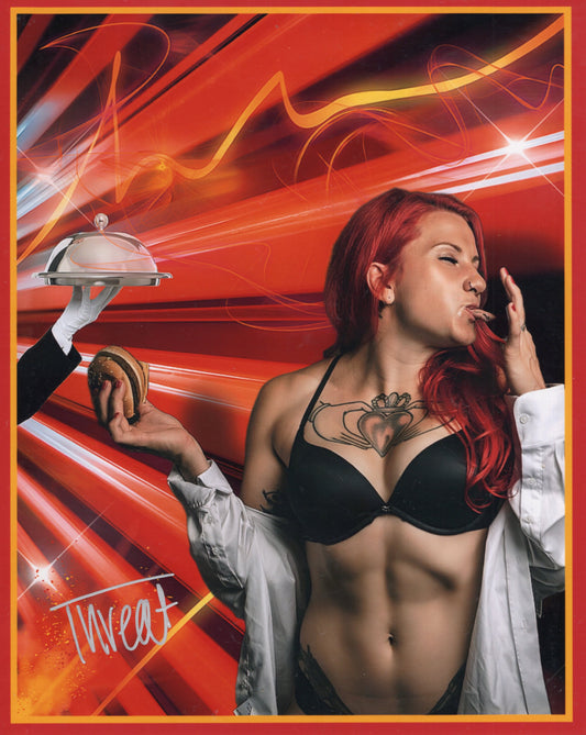 Angelica Threat TNA (metallic 8x10) photo signed auto autographed