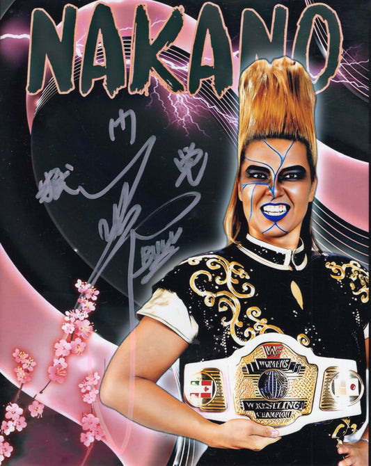 Bull Nakano WWF (metallic 8x10) photo signed auto autographed