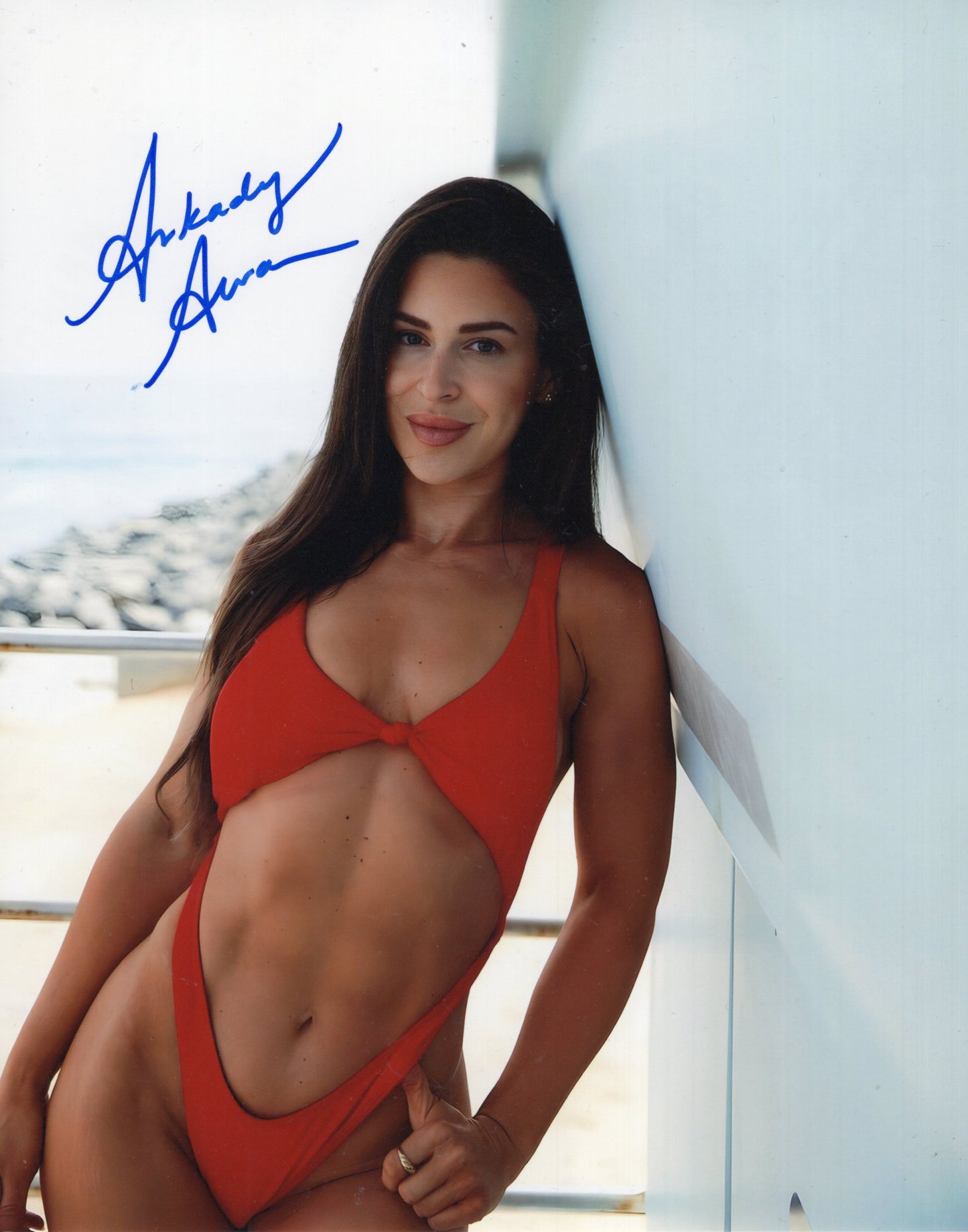 Arkady Aura 8x10 photo signed auto autographed AEW sexy diva
