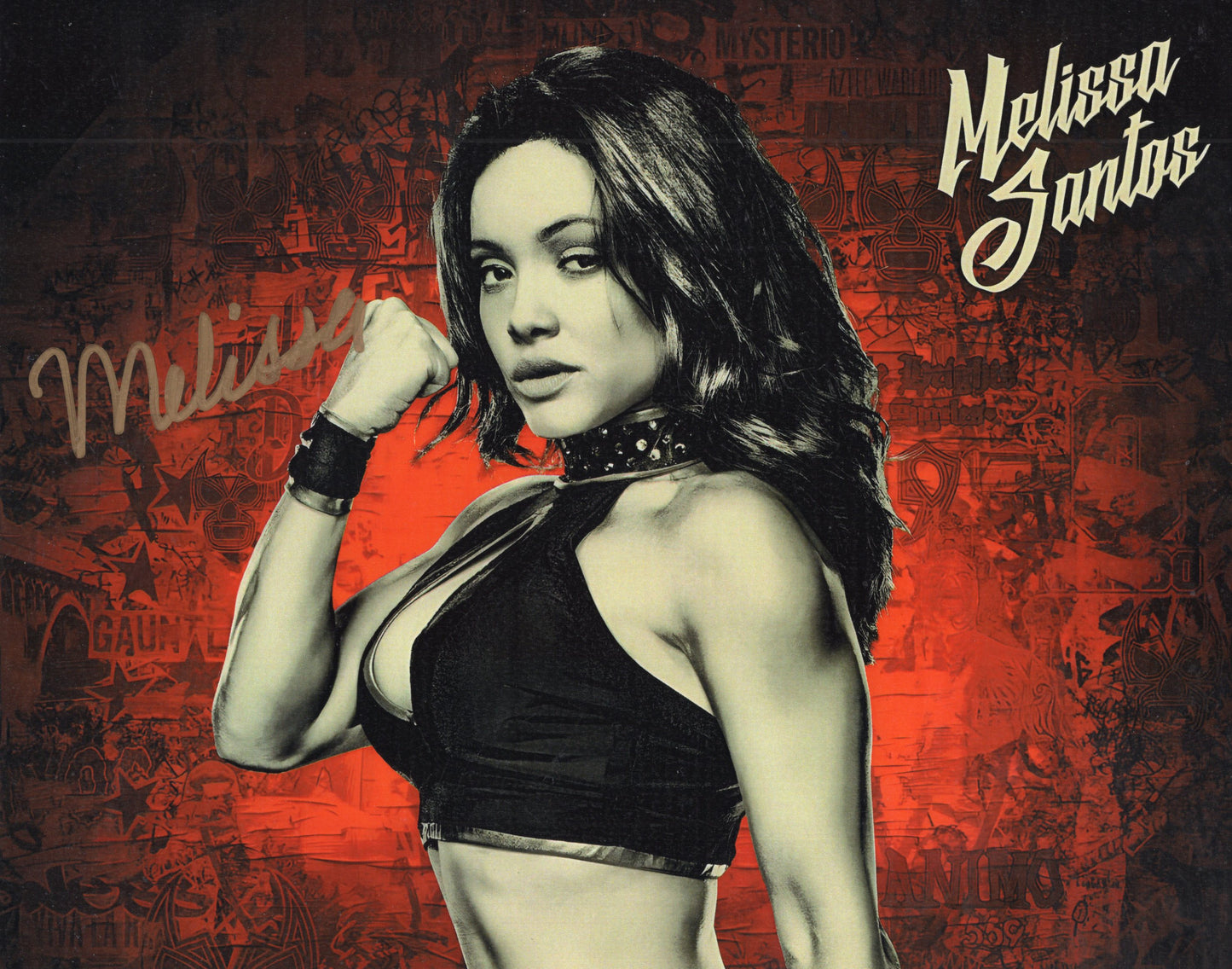 Melissa Santos Lucha underground (8x10) photo signed auto autographed TNA IMPACT