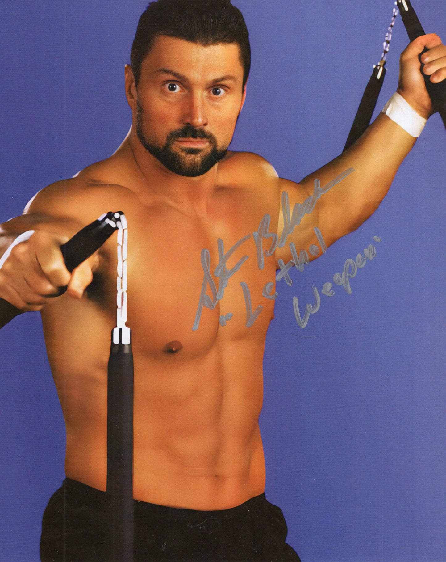 Steve Blackman Lethal Weapon 8x10 photo signed auto autographed WWE WWF
