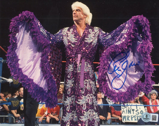 Ric Flair (8x10) beckett BAS coa photo signed autographed WWE WCW