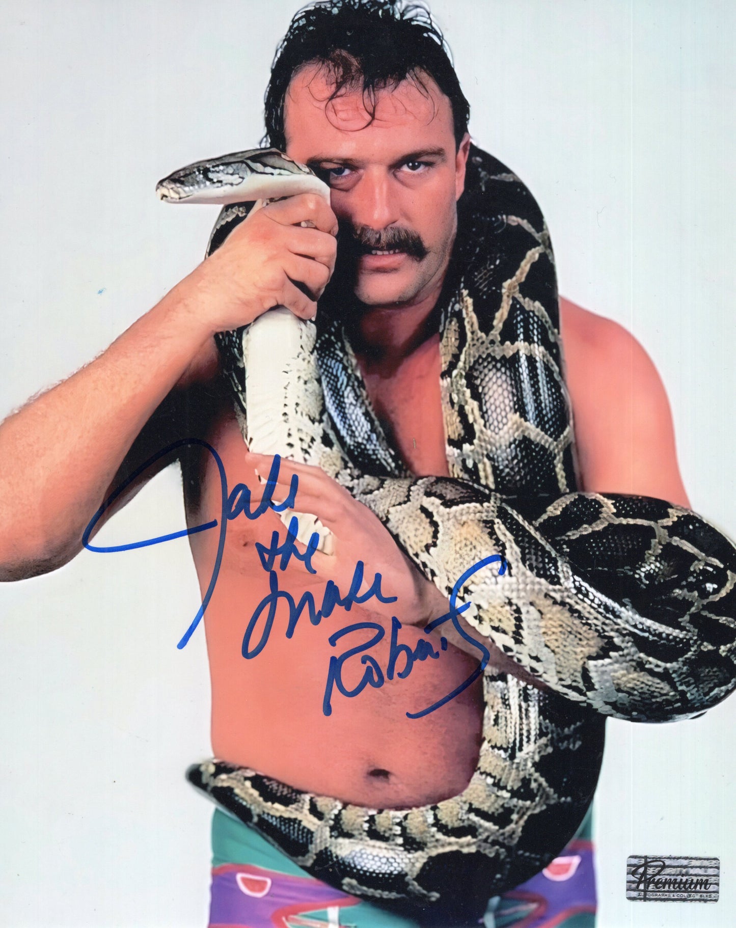 Jake Roberts (8x10) coa photo signed autographed WWE WCW