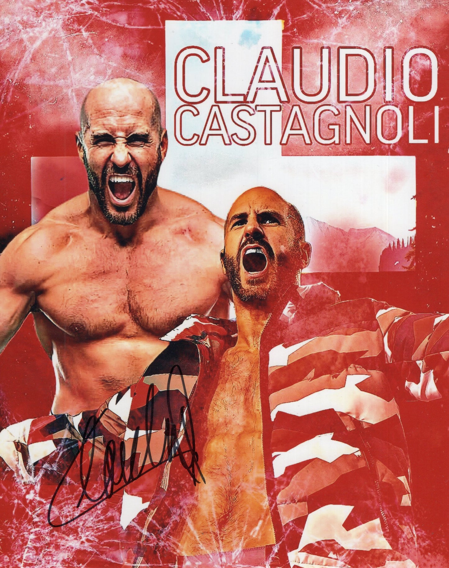 Claudio Castagnoli WWE Cesaro AEW 8x10 photo signed auto autographed