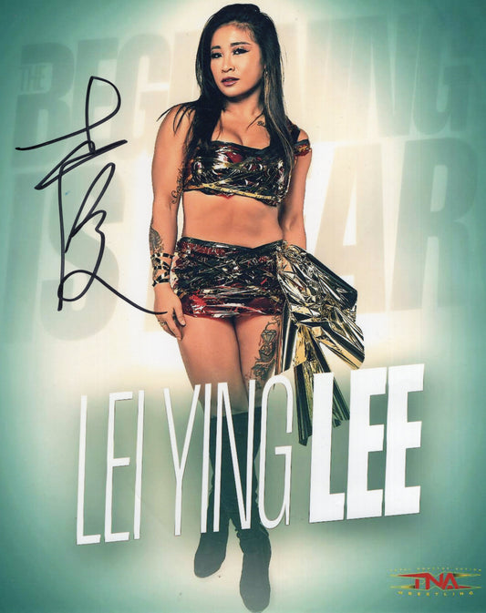 Lei Ying Lee TNA WWE 8x10 photo signed auto autograph