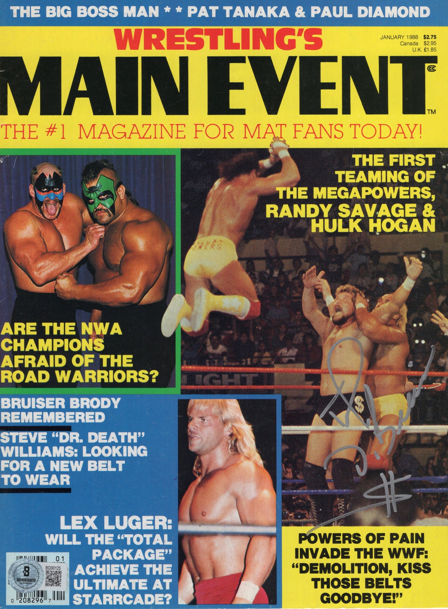 Ted Dibiase  Beckett COA (magazine cover only) signed auto autographed