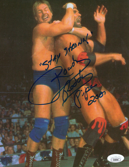 Rowdy Roddy Piper JSA COA inscribed 8x10 photo signed auto autographed