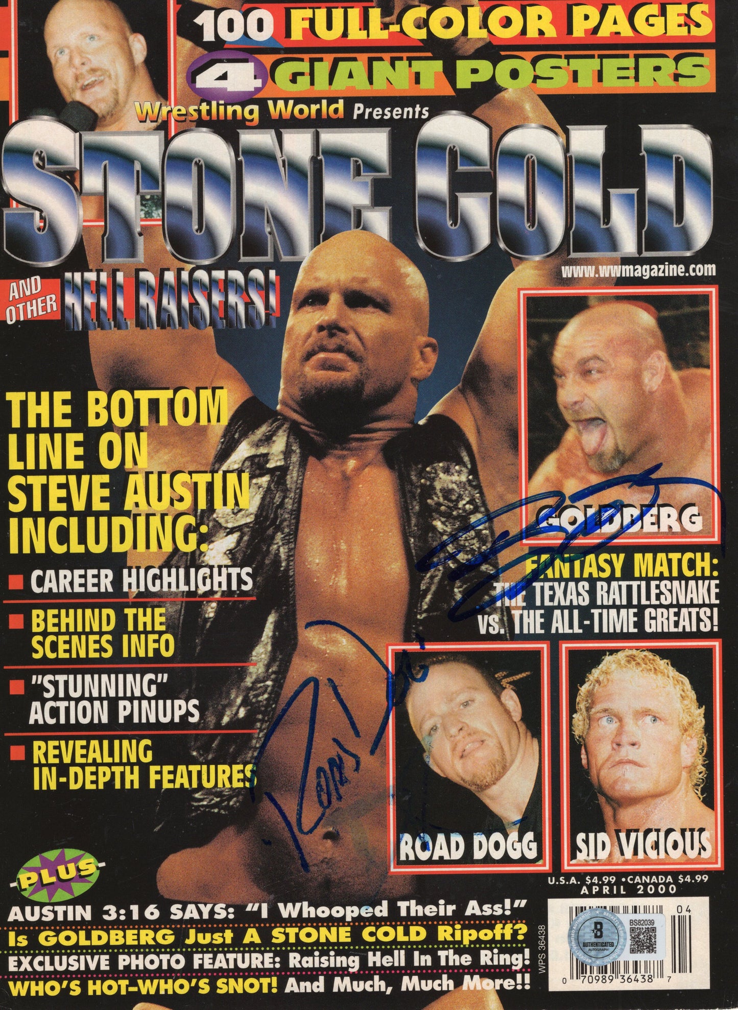 Goldberg Road Dog DX Beckett COA (magazine cover only) signed auto autographed