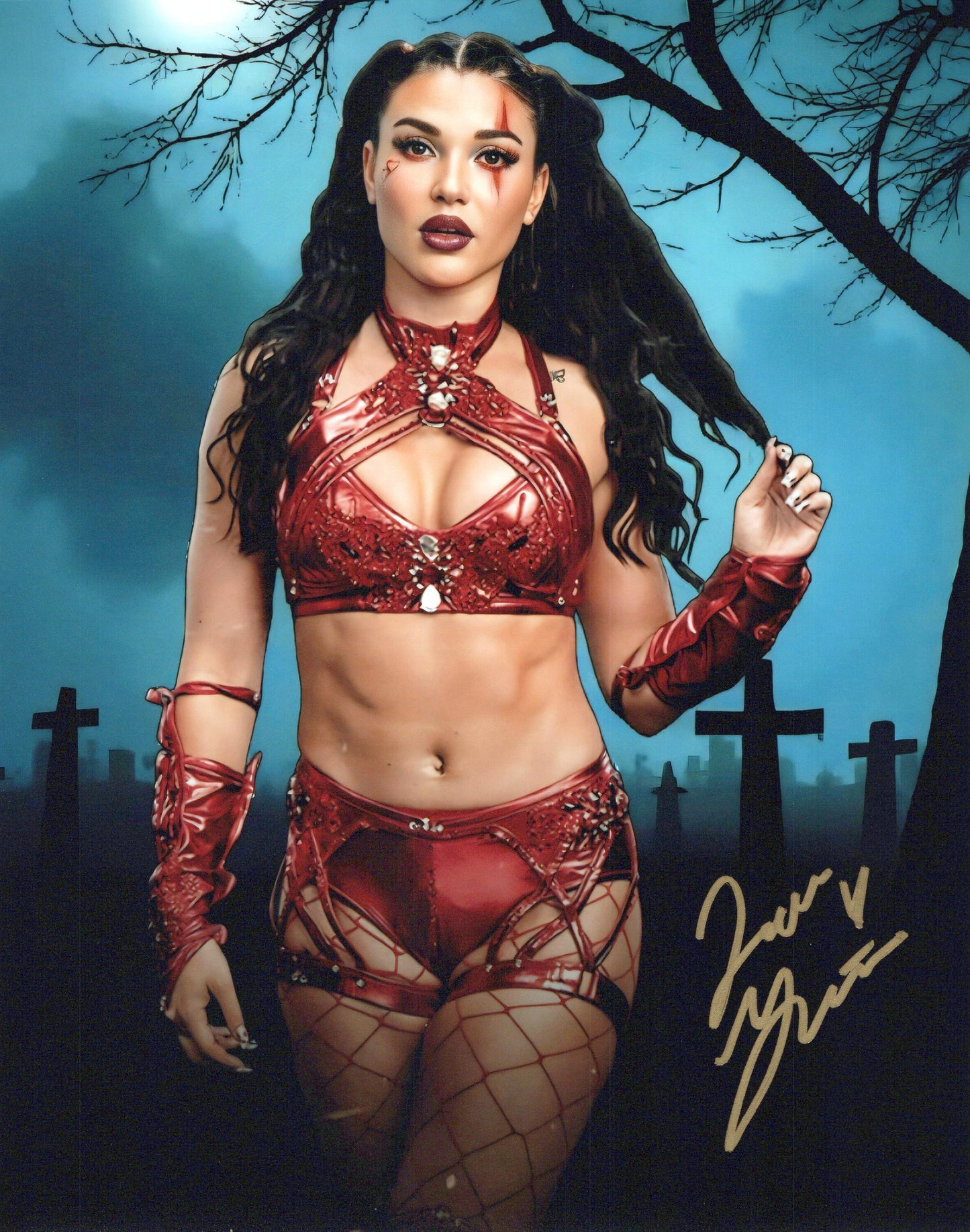 Jazmyn Nyx Jade Gentile (8x10) WWE NXT photo signed auto autographed