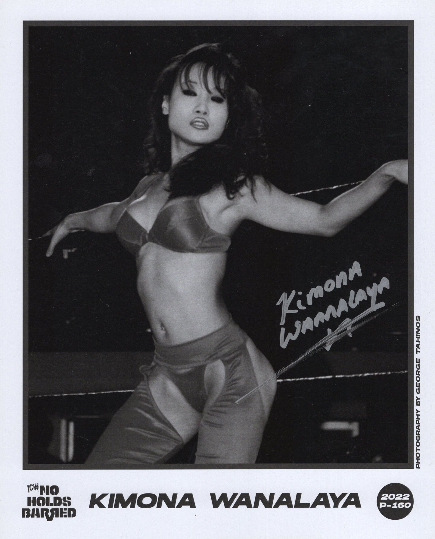 Kimona Wanalaya ICW NHB promo  photo signed auto autographed