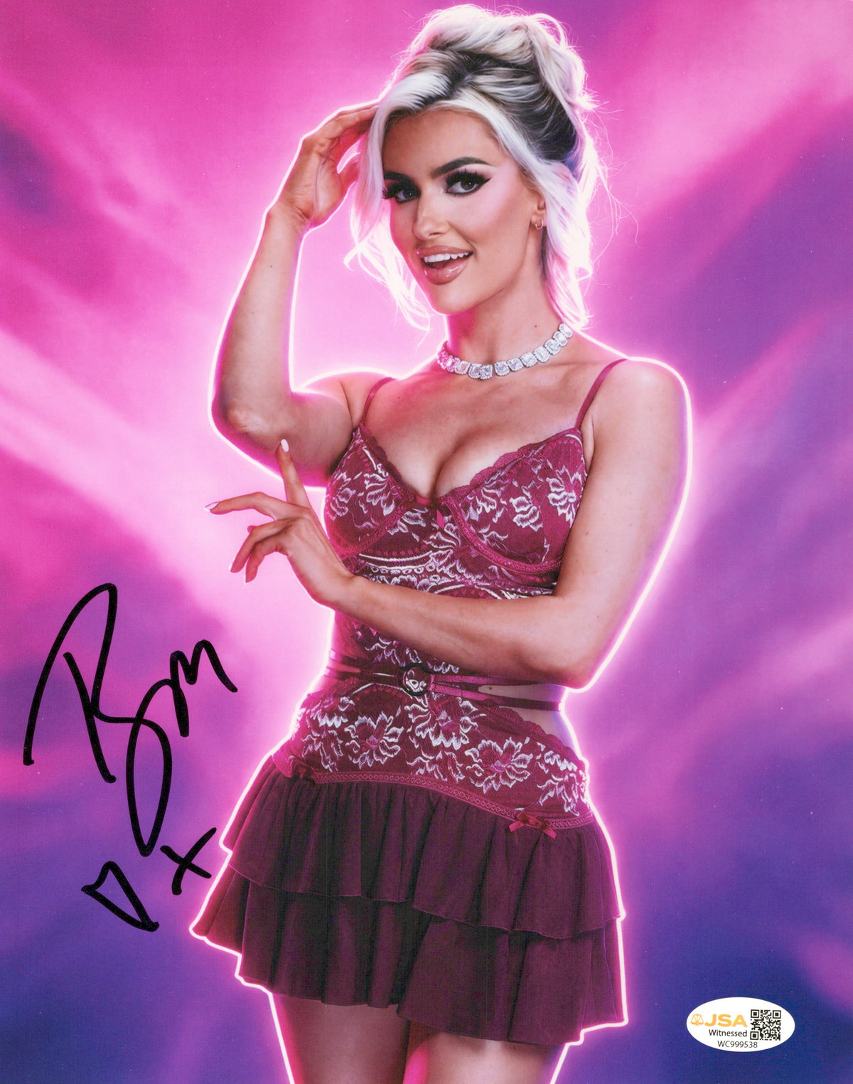 Blake Monroe Mariah May (metallic 8x10) photo signed auto autographed AEW WWE