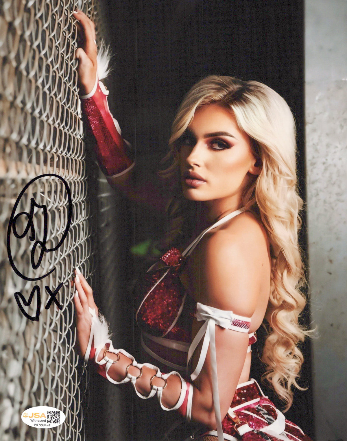 Blake Monroe Mariah May (metallic 8x10) photo signed auto autographed AEW WWE JSA COA