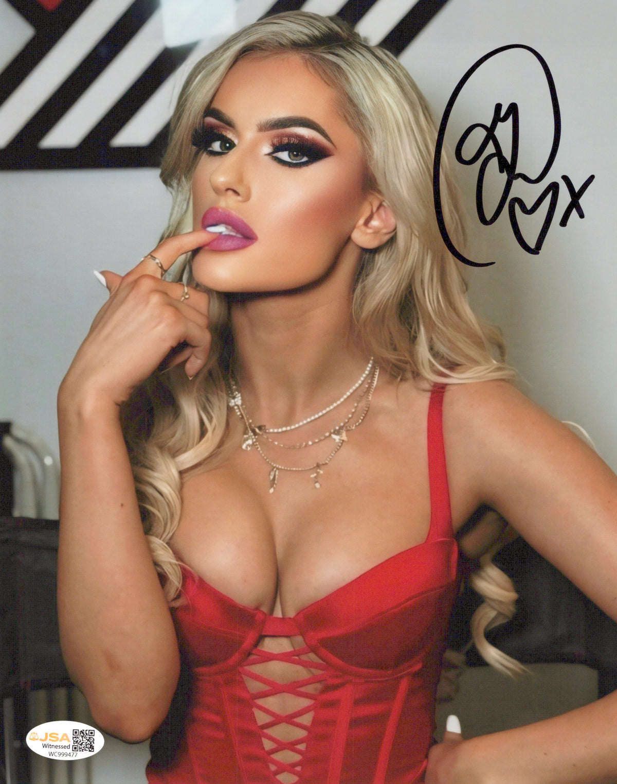 Blake Monroe Mariah May (metallic 8x10) photo signed auto autographed AEW WWE JSA COA