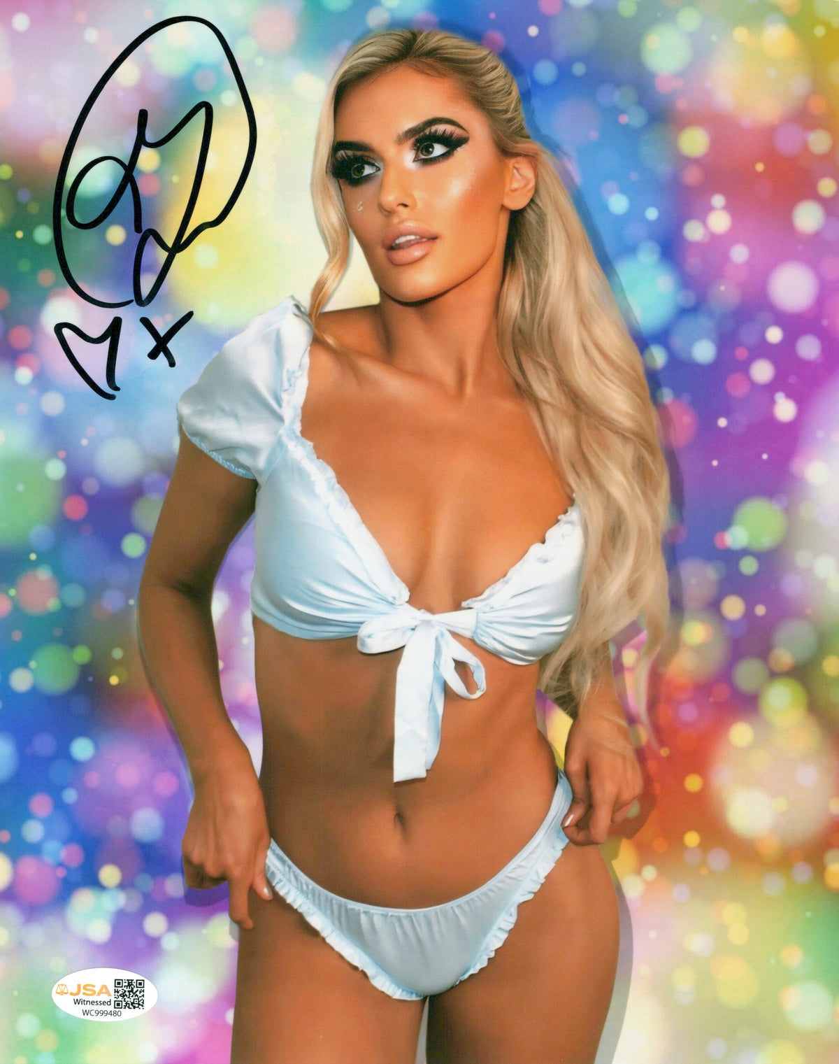Blake Monroe Mariah May (metallic 8x10) photo signed auto autographed AEW WWE JSA COA