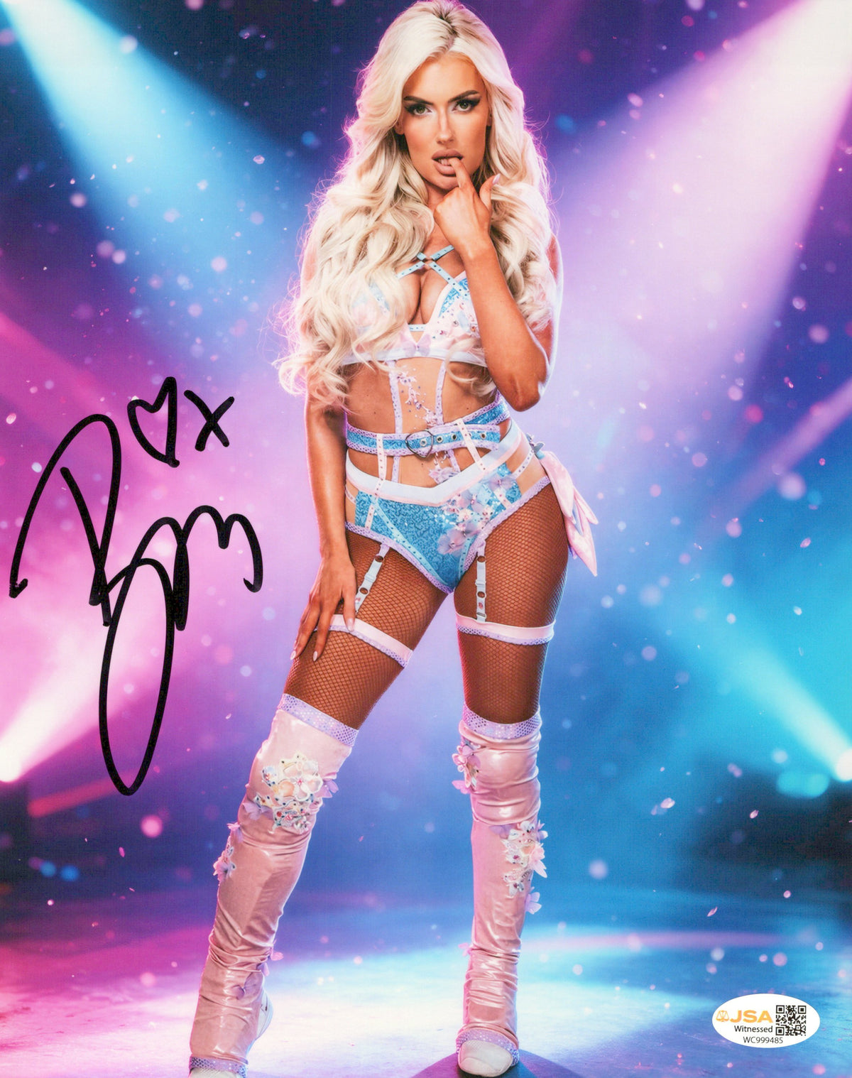 Blake Monroe Mariah May (metallic 8x10) photo signed auto autographed AEW WWE JSA COA