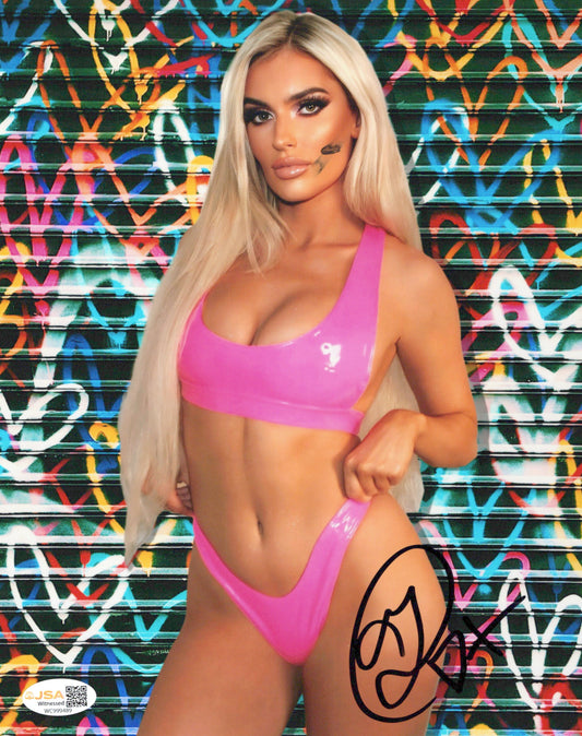 Blake Monroe Mariah May (metallic 8x10) photo signed auto autographed AEW WWE JSA COA