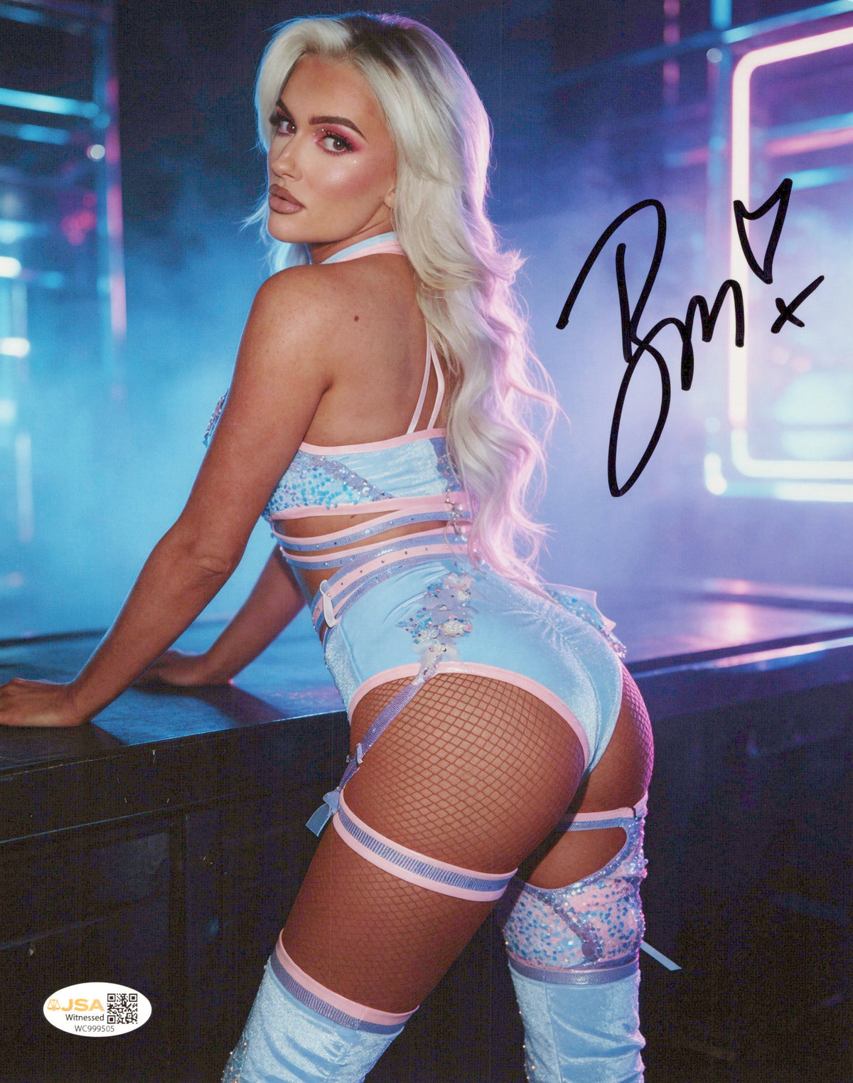Blake Monroe Mariah May (metallic 8x10) photo signed auto autographed AEW WWE JSA COA