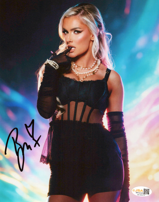 Blake Monroe Mariah May (metallic 8x10) photo signed auto autographed AEW WWE JSA COA
