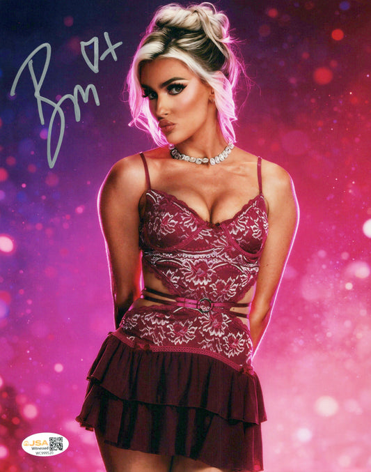 Blake Monroe Mariah May (metallic 8x10) photo signed auto autographed AEW WWE JSA COA