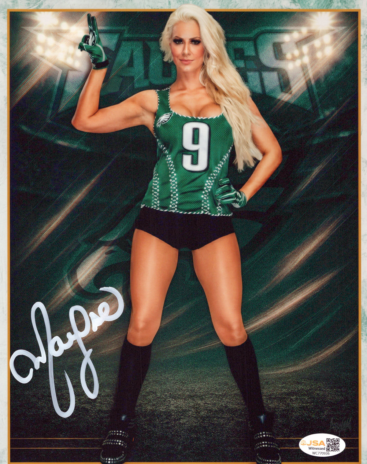 Maryse (Metallic 8x10) WWE SEXY photo signed auto autographed JSA COA