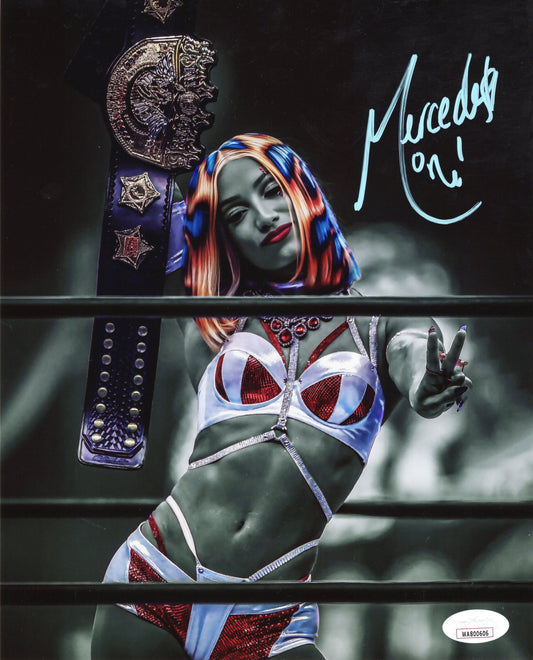 Mercedes Mone Sasha Banks (8x10) wwe aew njpw funhouse metallic jsa certed photo signed auto autographed