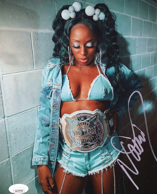 Naomi Trinity (8x10) wwe impact TNA funhouse metallic jsa certed photo signed auto autographed