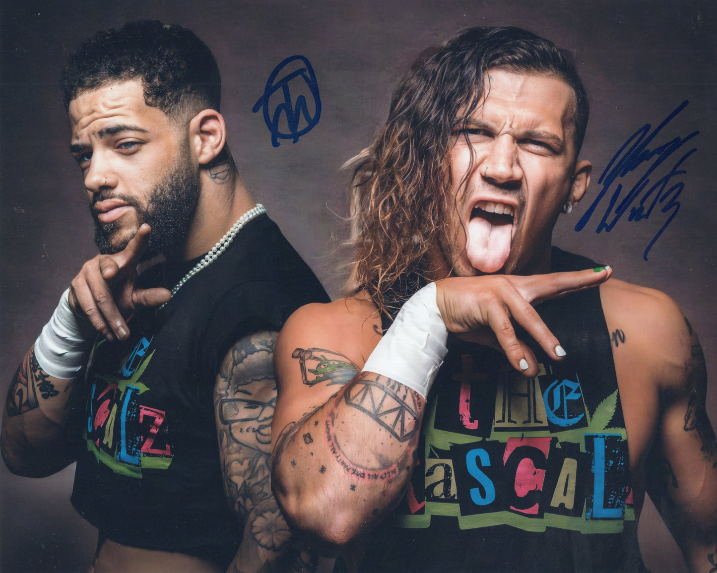 Rascals Tre Miguel Zachary Wentz (8x10 photo) TNA NXT signed auto autograph AEW