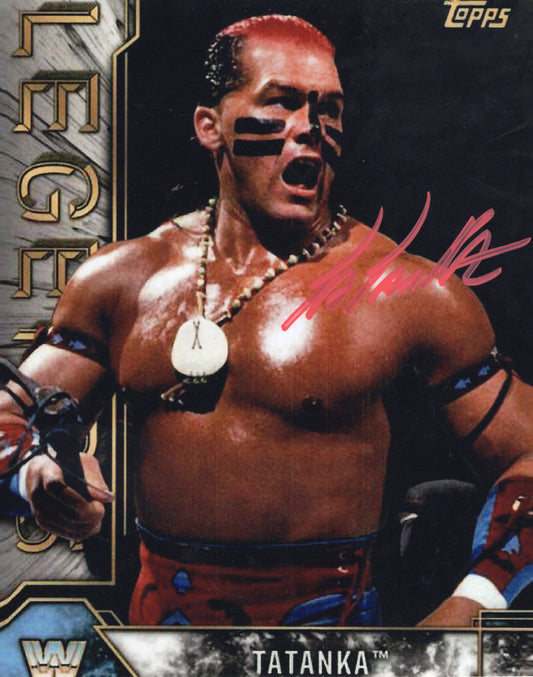 Tatanka 8x10 photo signed auto autographed WWE WWF