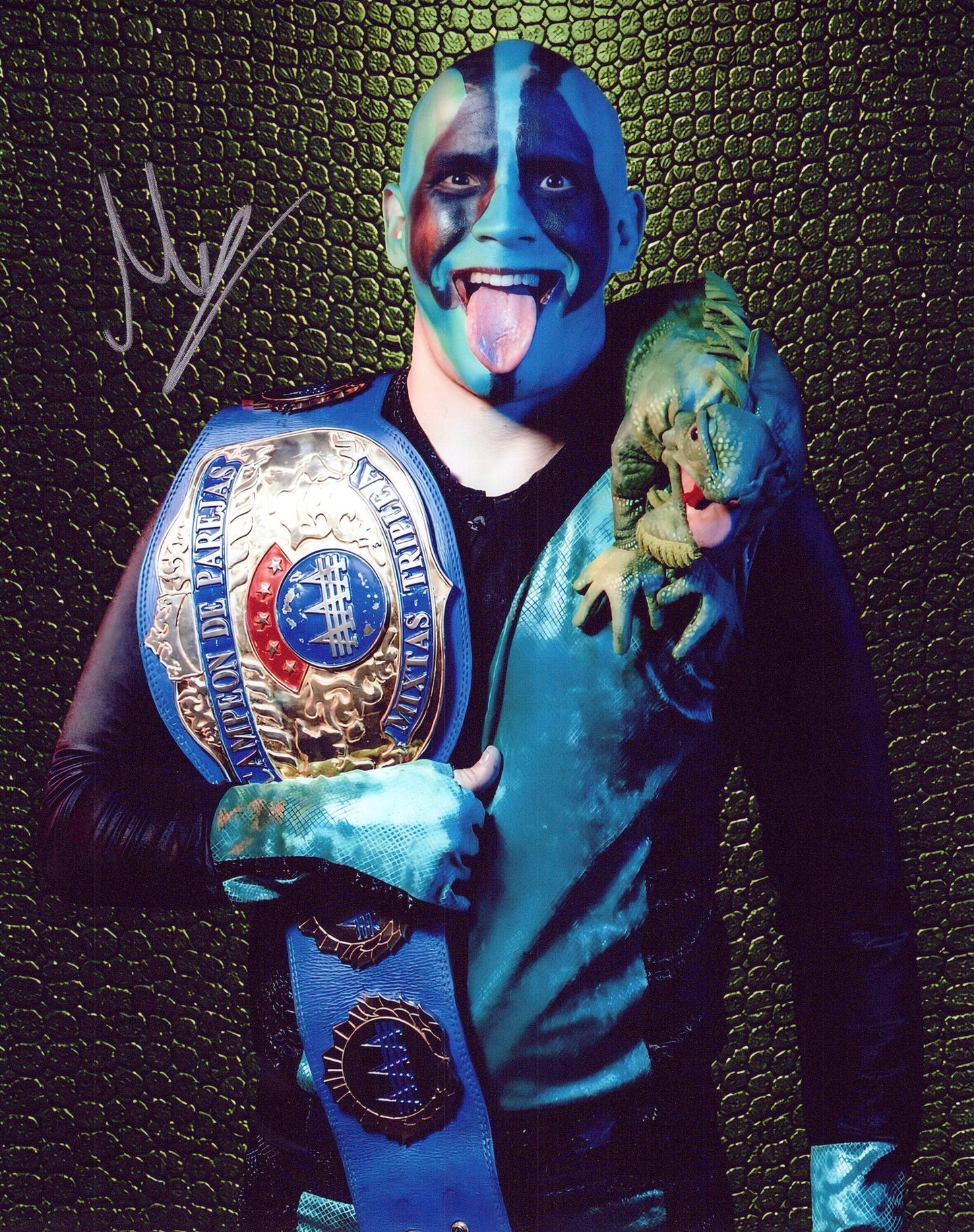 Mr. Iguana (8x10) WWE AAA NXT CML photo signed auto autographed
