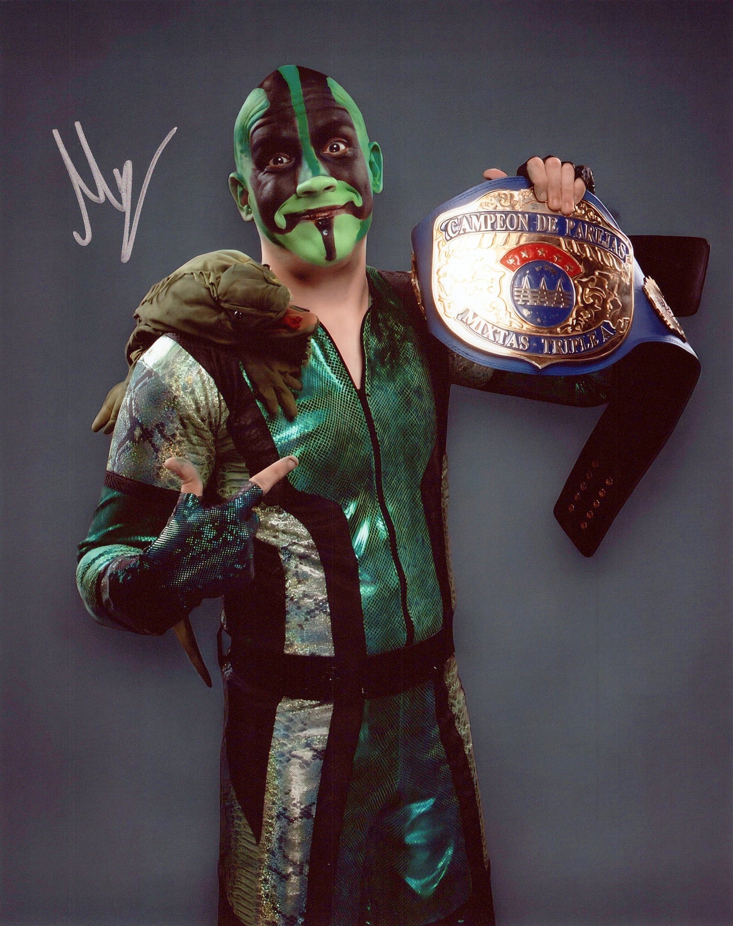 Mr. Iguana (8x10) WWE AAA NXT CML photo signed auto autographed