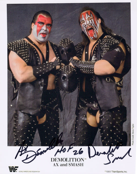 Demolition Ax Smash WWF WWE 8x10 photo signed auto autographed