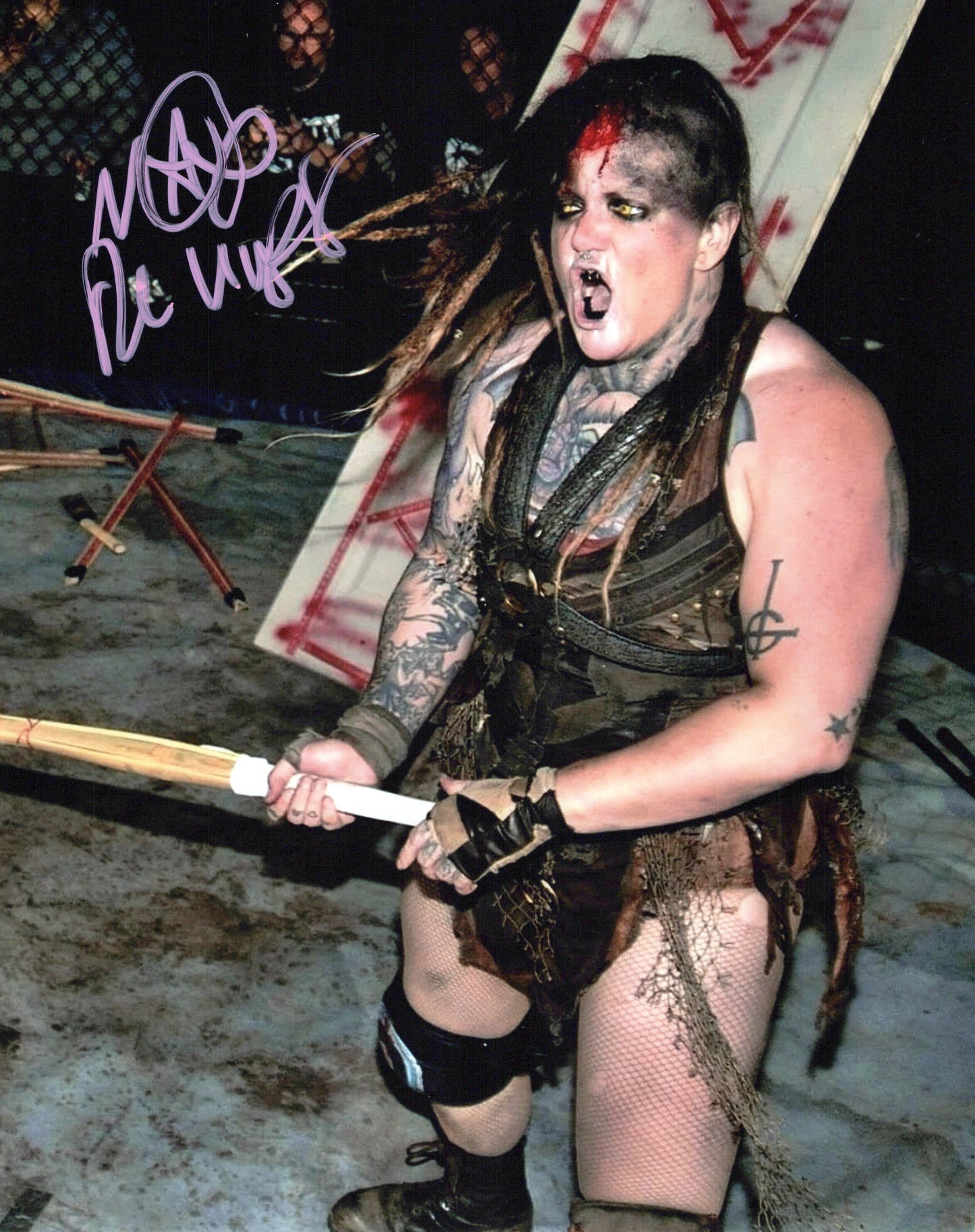 Max The Impaler (8x10 photo) signed auto autographed NWA IWA ROH
