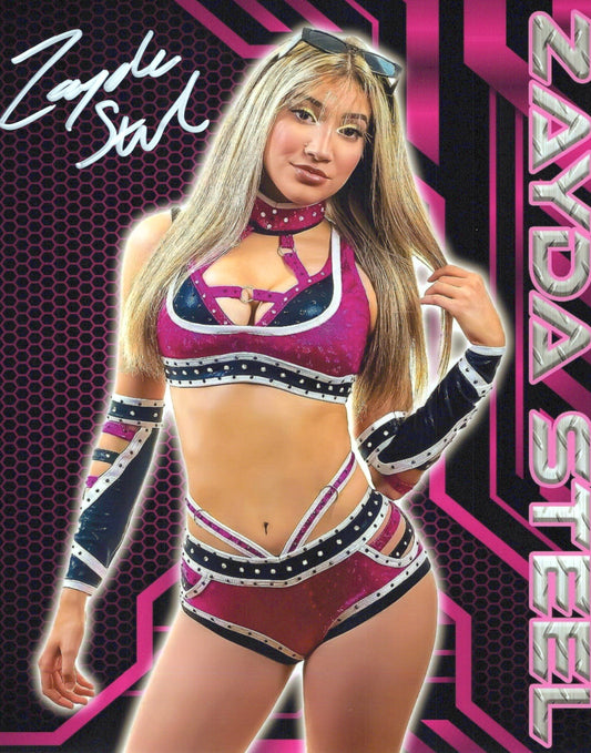 Zayda Steel (8x10 photo) signed auto autographed WWE NXT EVOLVE AEW