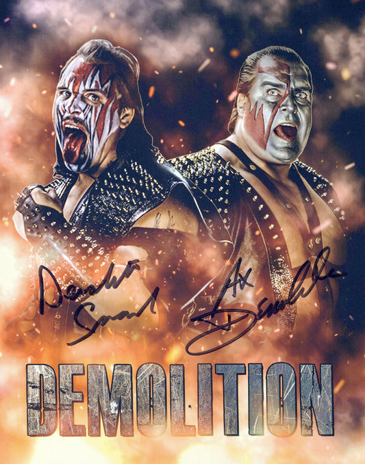 Demolition Ax Smash WWF WWE 8x10 photo signed auto autographed