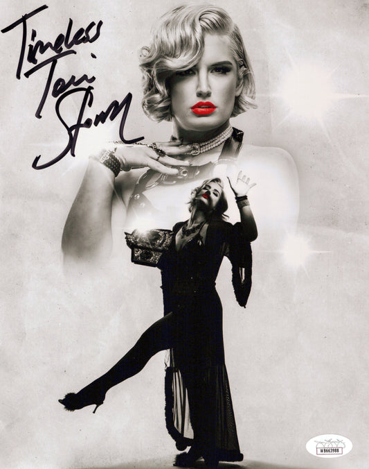 Timeless Toni Storm (metallic 8x10 photo) JSA COA funhouse AEW signed auto autograph