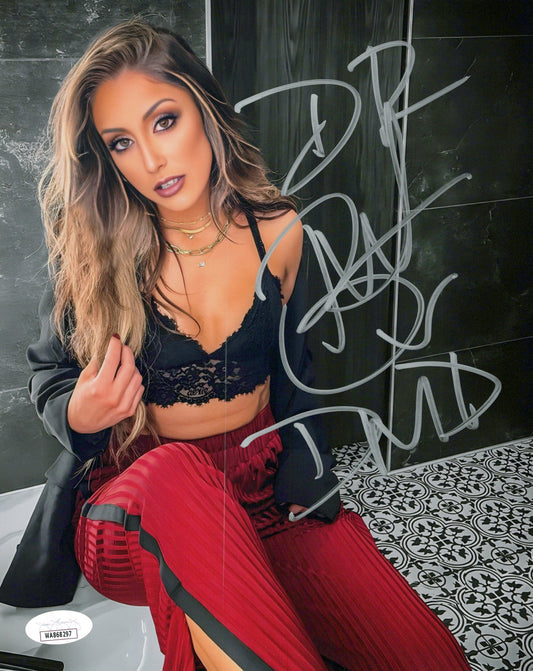 Britt baker metallic 8x10 photo jsa funhouse signed auto autographed AEW