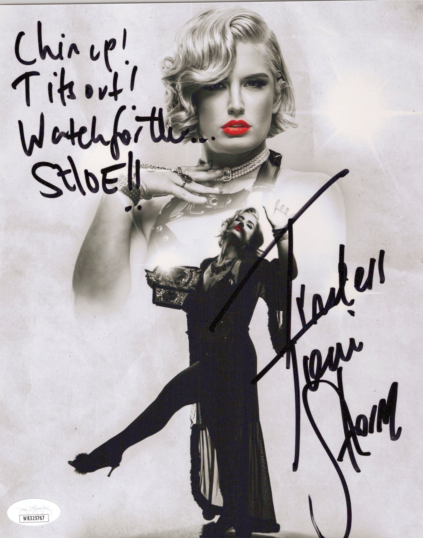 Timeless Toni Storm (metallic 8x10 photo) JSA COA funhouse AEW signed auto autograph
