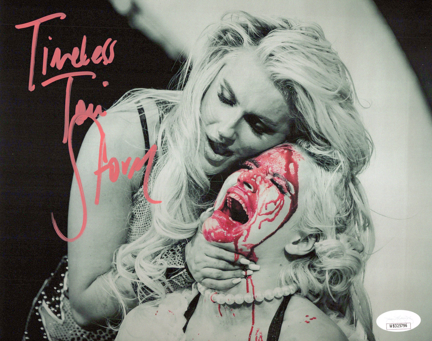 Timeless Toni Storm (8x10 metallic) JSA COA funhouse AEW photo signed auto autographed