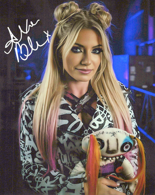 Alexa Bliss Funhouse metallic 8x10 WWE photo signed auto autographed